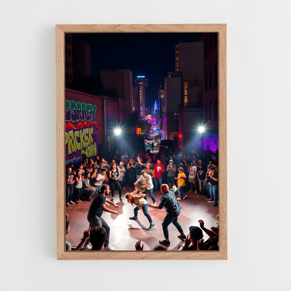 Poster Red bull illuminés – affiche Danse (vue 4)
